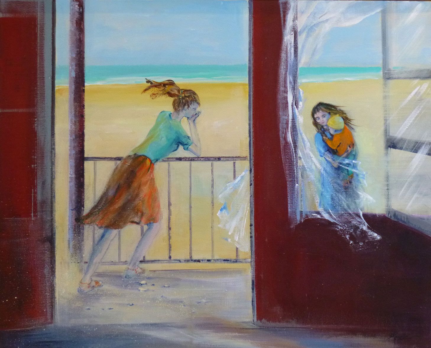 Odile Penelle Fenêtre Ouverte Acrylique