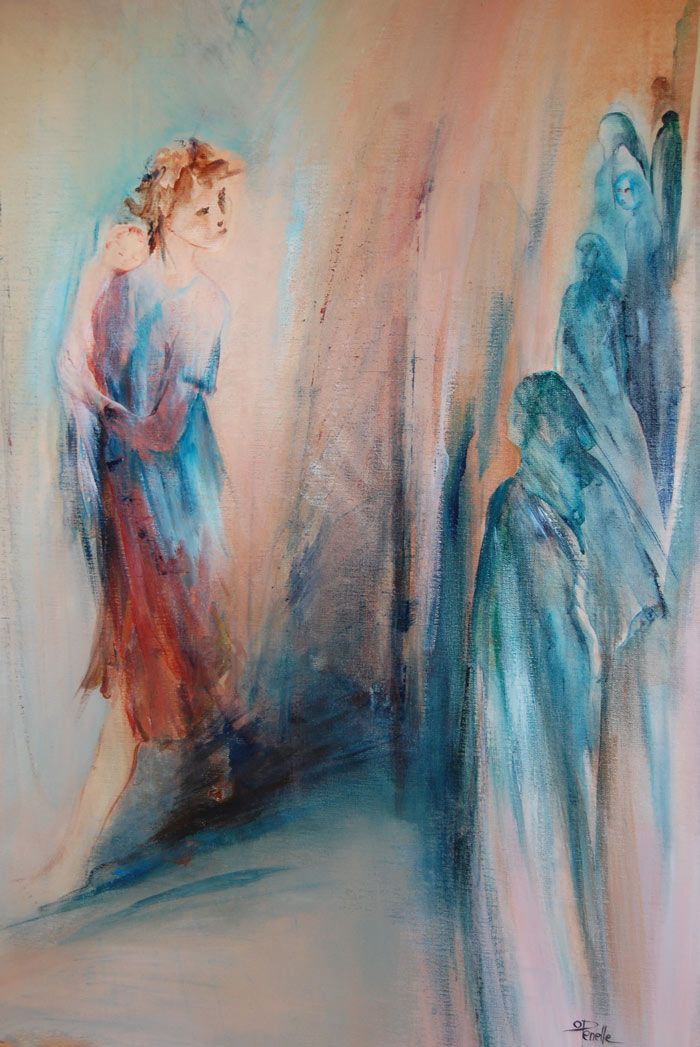 Odile Penelle Les vieilles Acrylique